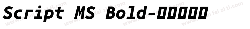Script MS Bold字体转换